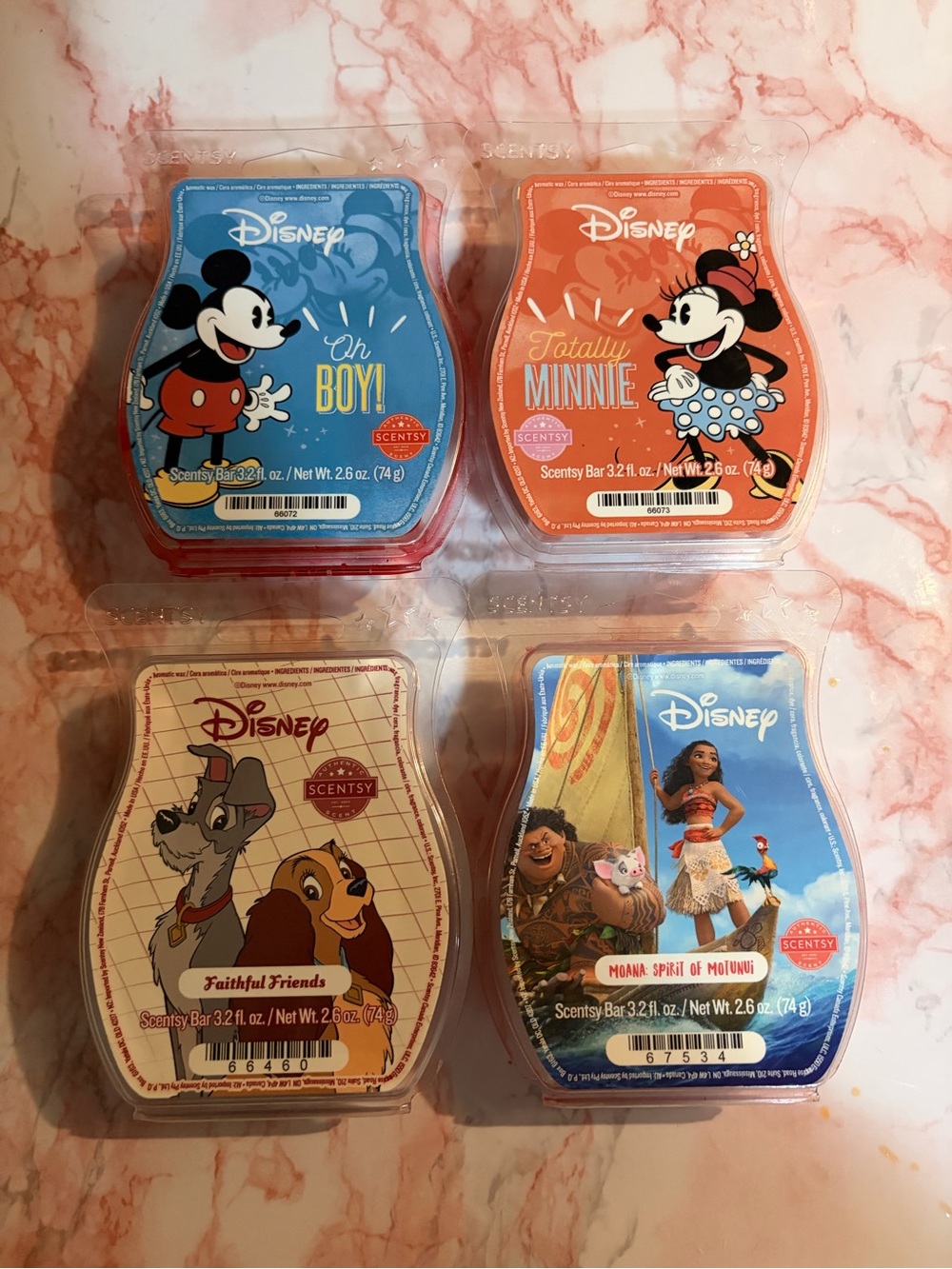 Disney Scentsy Wax Bar Bundle – Mickey, Minnie, Moana & Lady and the Tramp